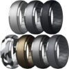 Breathable Mens Silicone Wedding Rings Rubber Ring Bands For Men