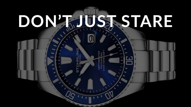 Pro Dive Watch Stuhrling Original Blue Watches for Men