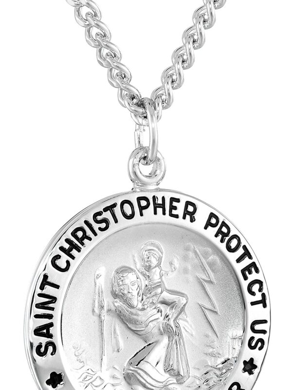 Medal Pendant with "Land, Sea, Air" Inscription Chain