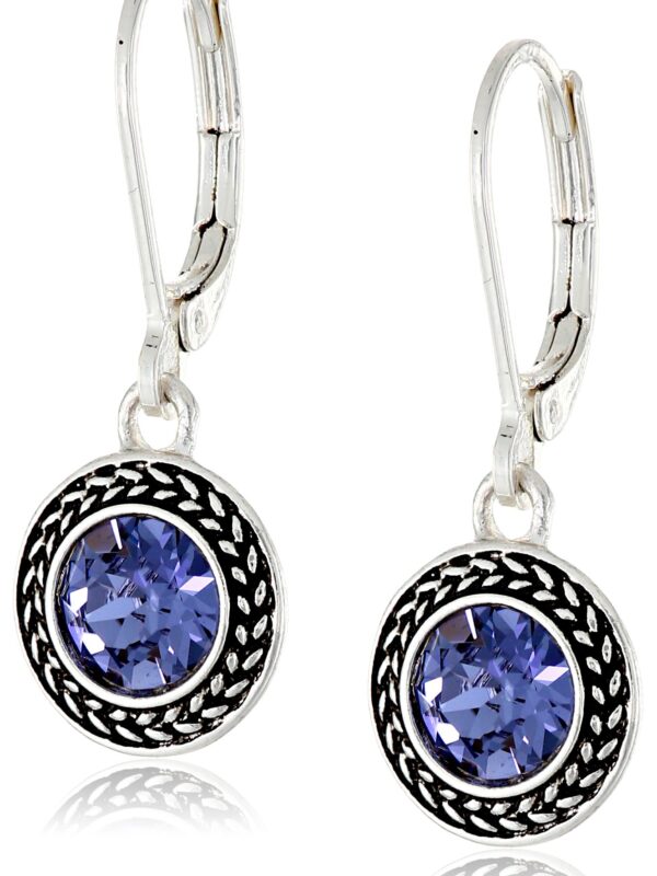 Napier "Color Declaration" Silver-Tone Tanzanite Swarovski