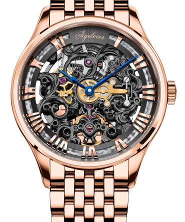 Agelocer Skeleton Stainless Steel Automatic Mechanical Men's Watch