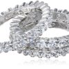 Cubic Zirconia All-Around Band Stacking Ring Set
