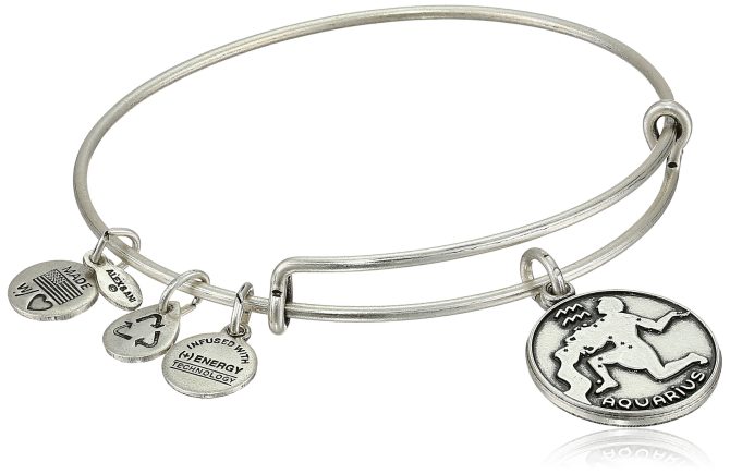 Silver-Tone Aquarius II Expandable Wire Bangle Bracelet