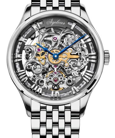 Agelocer Men's Top Brand Stainless Steel Skeleton Mechanical Automatic Watch