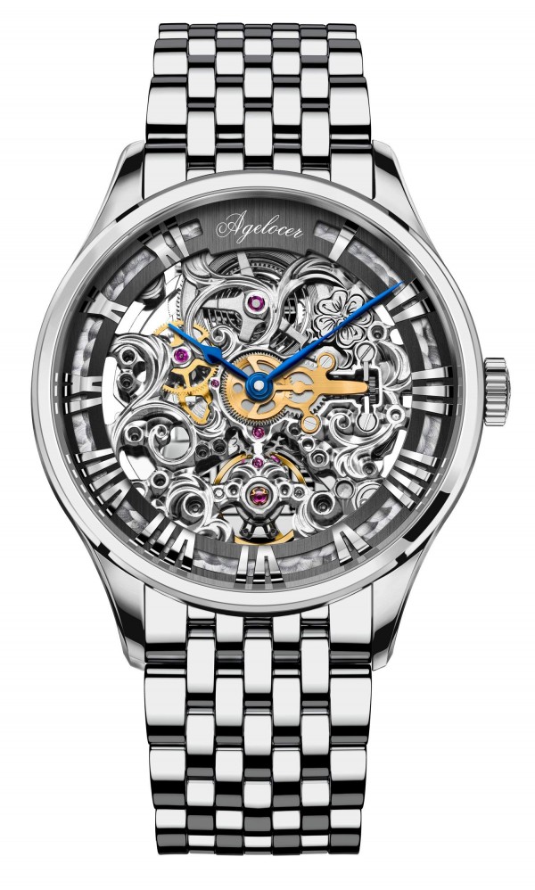 Agelocer Men's Watch Top Brand Fashion Skeleton Minimalist Wrist Watches