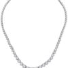Platinum Plated Sterling Silver Riviera Necklace set