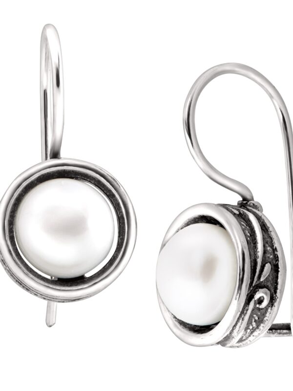 Freshwater Cultured Pearl Drop Earrings in Sterling Silver