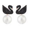 Swarovski Iconic Swan Pierced Earrings for Women
