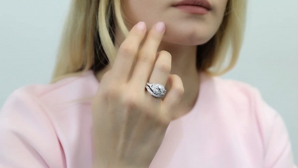 BERRICLE Rhodium Plated Sterling Silver Round Cubic Zirconia