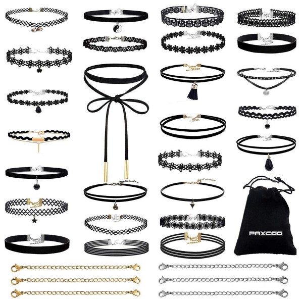 PAXCOO 32 PCS Choker Necklaces Set