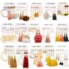 AROIC 93 Pairs Colorful Earrings with Tassel Earrings
