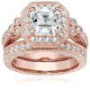 Rose-Gold-Plated Sterling Silver Antique Ring set