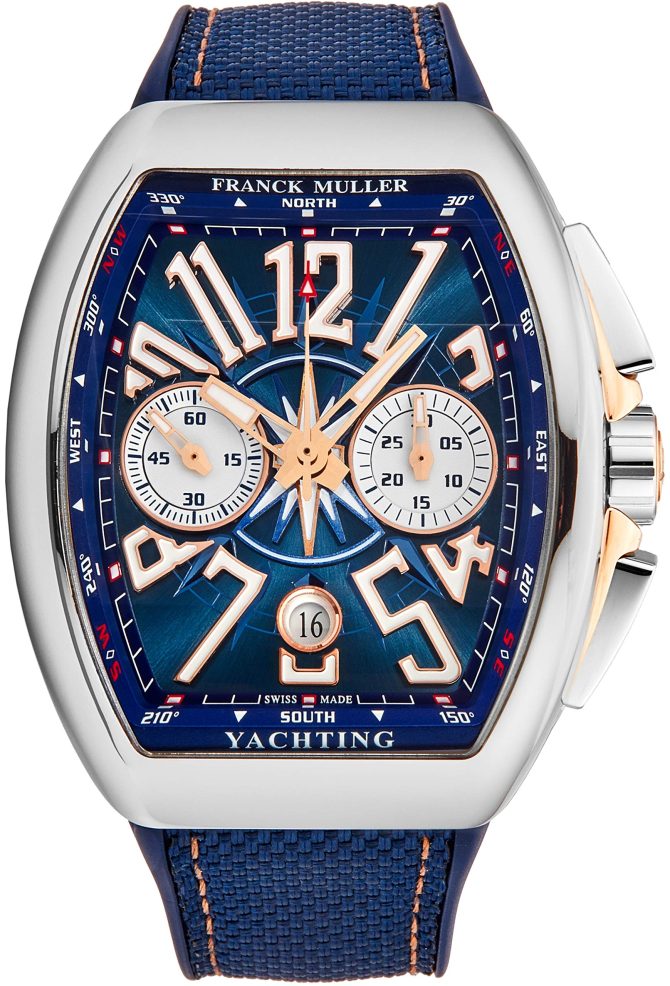 Franck Muller Vanguard Yachting Mens Rose Gold Automatic Chronograph Watch
