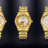 BINLUN 18K Gold Plated Automatic Wrist Watches for Men