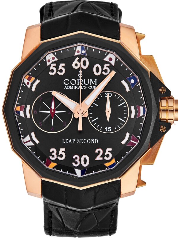 18K Rose Gold Leap Second Chronograph Automatic Watch Corum Admiral's Cup