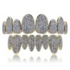18K Gold Plated Iced Out Top and Bottom Grills for Your Teeth