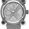 Romain Jerome "Moon Invader" Gray Dial Swiss Automatic Watch with Titanium Case and Mesh Strap 
