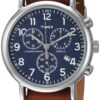 Timex Unisex Weekender Chrono Brown Double-Layered Leather
