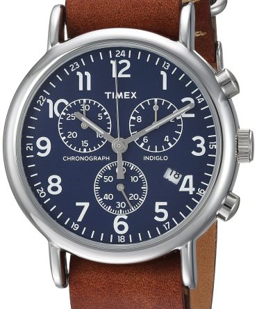 Timex Unisex Weekender Chrono Brown Double-Layered Leather