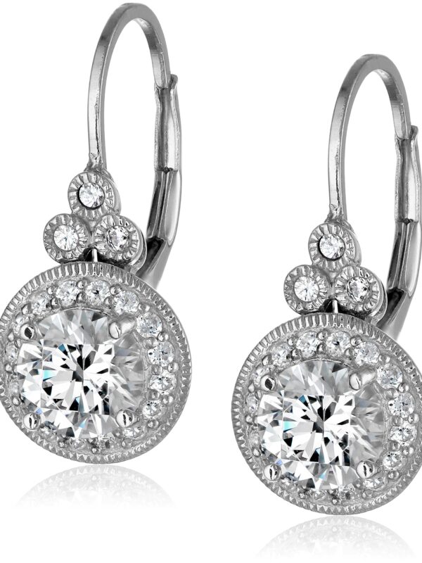 Platinum Plated Sterling Silver Antique Drop Earrings set