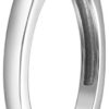 Amazon Collection Platinum-Plated Sterling Silver Round Ring