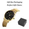 Timeless Elegance: Waterproof Quartz Analog Watches with Stainless Steel Mesh Bands