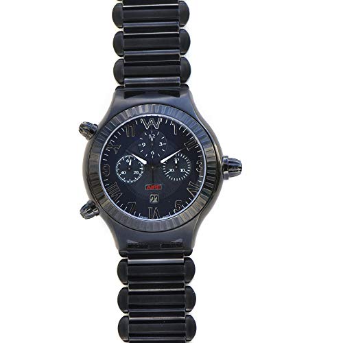 Aire Parlay Ambidextrous Swiss Made Over-Sized Chronograph Black Watch