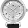 Alexander Monarch Olympias Date Diamond Silver Large Face Watch