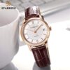 STARKING Watch Women Burgundy Self Wind Automatic