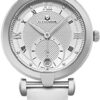 Alexander Monarch Olympias Date Silver Large Face Watch for Women