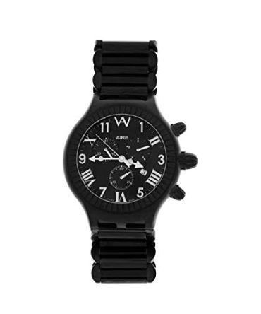 Aire Parlay Swiss Made Chronograph Quartz Over-Sized Black Watch