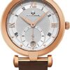 Alexander Monarch Olympias Date Silver Large Face Watch for Women