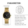 Timeless Elegance: Waterproof Quartz Analog Watches with Stainless Steel Mesh Bands