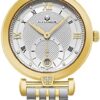 Alexander Monarch Olympias Date Diamond Silver Watch for Women