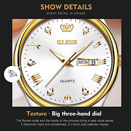 OLEVS Wrist Watch for Women, Luxury Small Face Classic Lady Watch