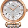 Alexander Monarch Olympias Date Diamond Silver Watch for Women