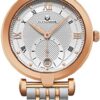 Alexander Monarch Olympias Date Silver Large Face Watch for Women