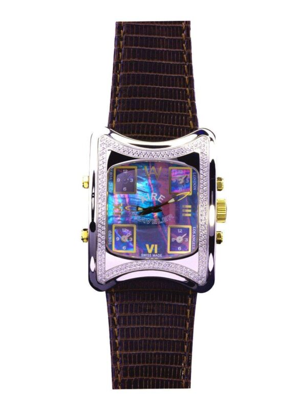 Aire Traveler 5 Time Zone Swiss Made Over-Sized Unique Watch