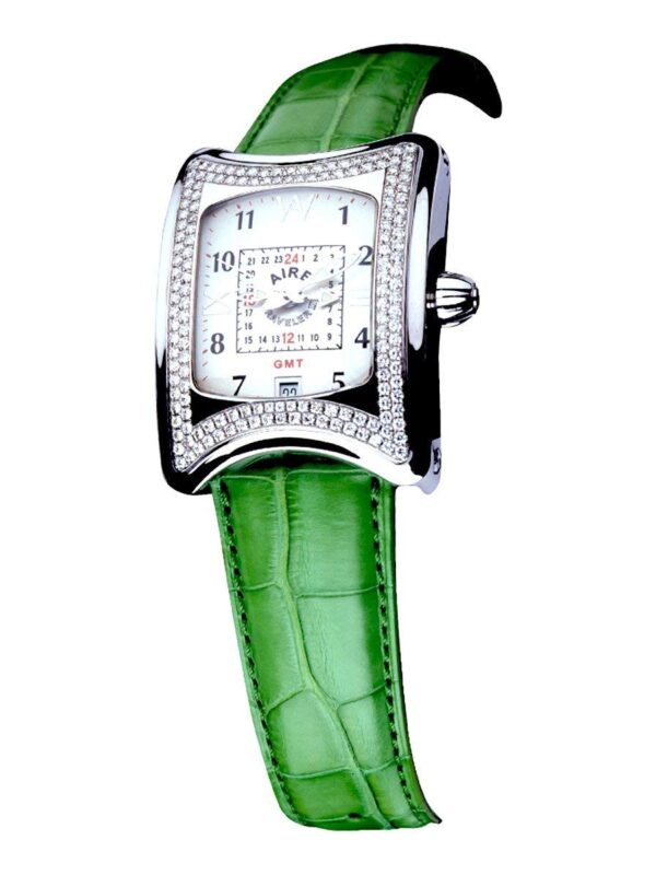 Aire Traveler II GMT Swiss Made Automatic Unique Diamond Watch