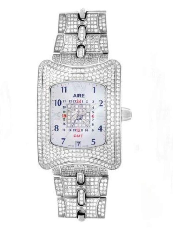 Aire Traveler II GMT Swiss Made Automatic Full Diamond Unisex Watch