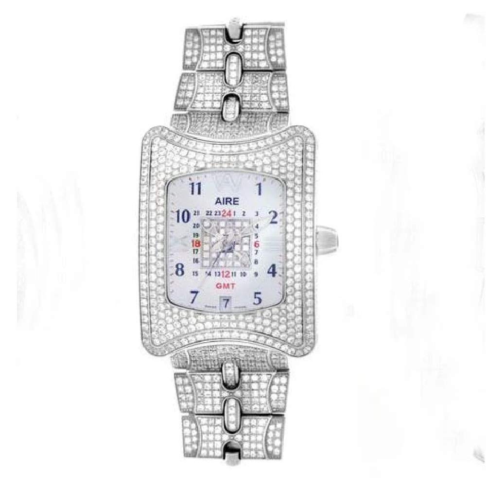 Aire Traveler II GMT Swiss Made Automatic Full Diamond Unisex Watch