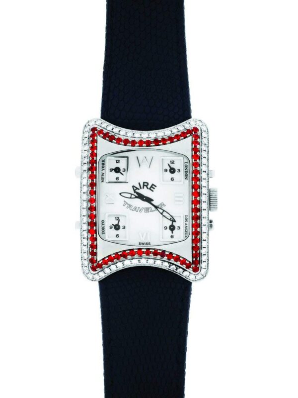 Aire Traveler 5 Time Zone Swiss Made Over-Sized Unique Watch