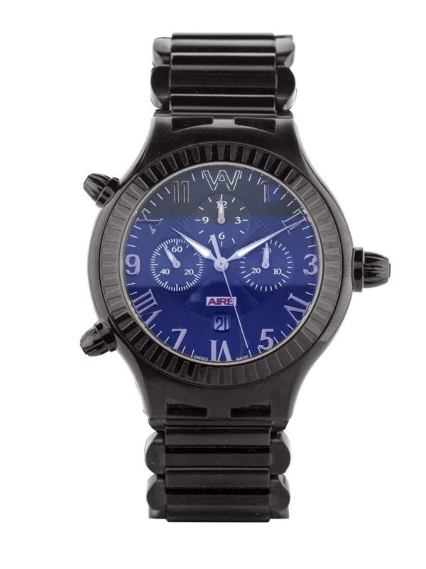 Aire Parlay Ambidextrous Swiss Made Over-Sized Chronograph Black Watch