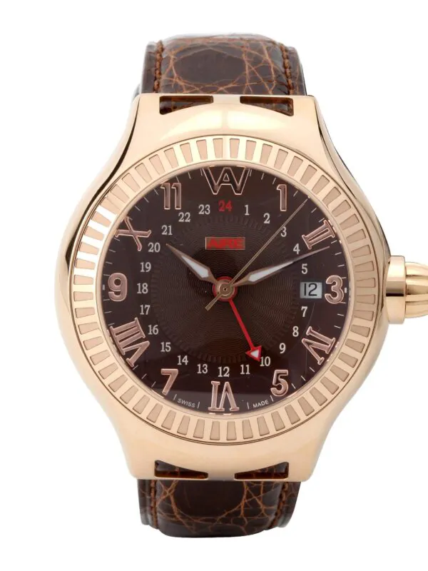 Aire Parlay Automatic GMT Swiss Made 18 Karat Solid Gold Rare Watch